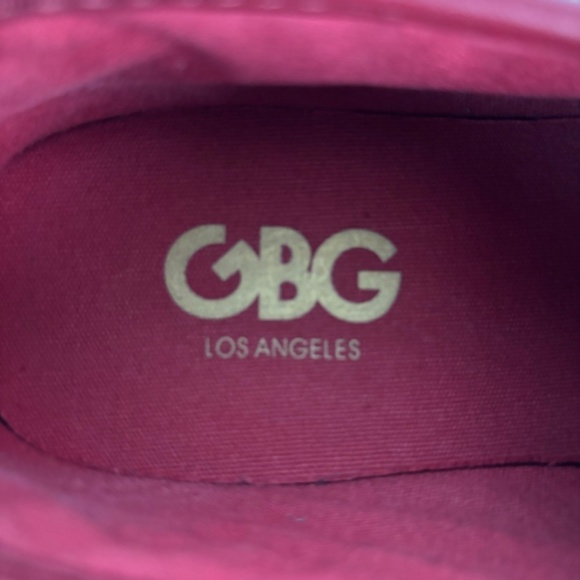 GBG Los Angeles Red Shoes/Sneakers Gold Logo Side and Back Size 7.5 - Picture 6 of 8